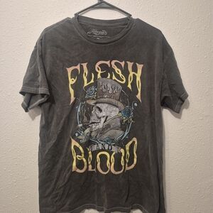 Flesh Blood Graphic Men's Shirt - Black